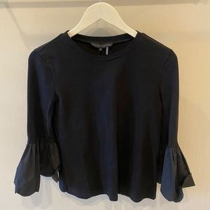English Factory Scalloped Long-Sleeved Shirt